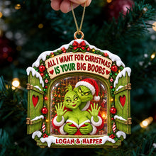 Load image into Gallery viewer, Cheeky Couple Holiday Ornament - Personalized Christmas Gifts For Couple 07ohdt071026 Ornament PopCulturePrints
