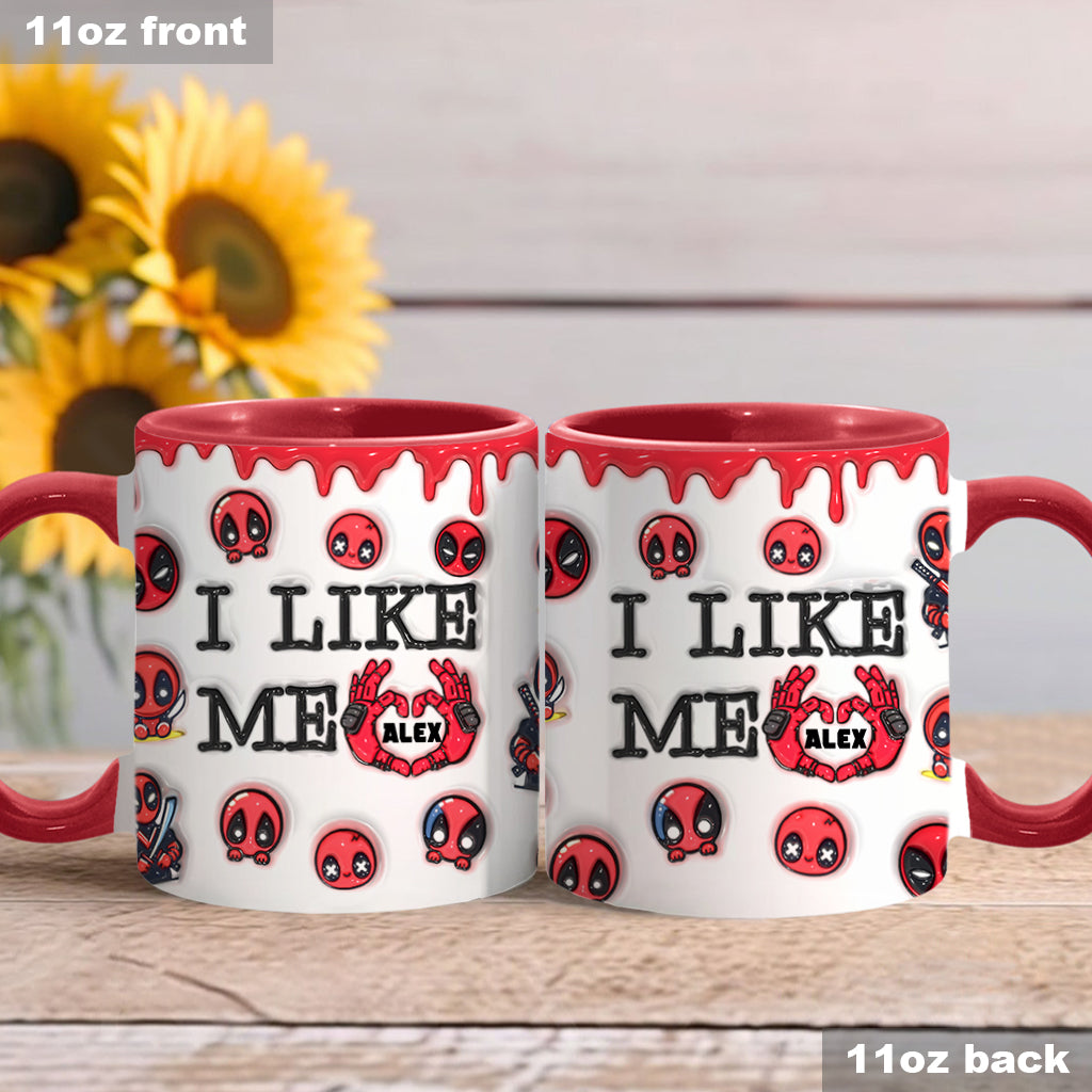 Personalized Deadpool 'I Like Me' Accent Mug