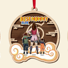 Load image into Gallery viewer, Personalized &#39;Best Dad Ever&#39; Anime Inspired Wood Ornament Ornament PopCulturePrints
