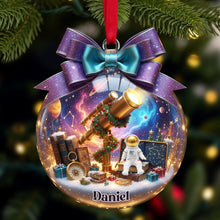 Load image into Gallery viewer, Explore the Universe - Personalized Telescope Night Sky Ornament - Unique Gift for Astronomy Lovers Ornament PopCulturePrints
