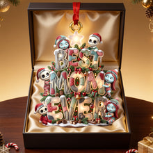 Load image into Gallery viewer, "Best Mom Ever" - Personalized Little Spooky Christmas Crew Ornament - Custom Gift for Parents, Grandparents, and Caregivers
