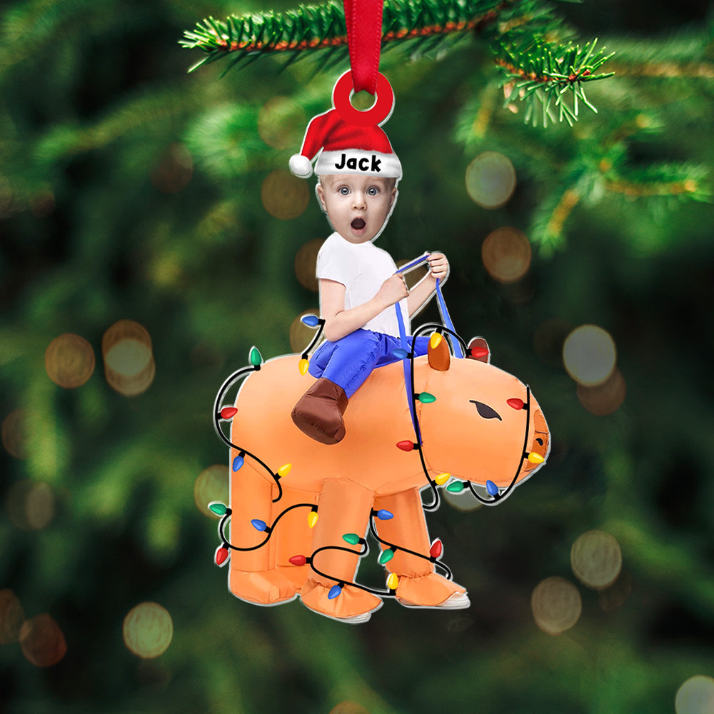 Personalized Funny Dinosaur Christmas Ornament for Kids Ornament PopCulturePrints