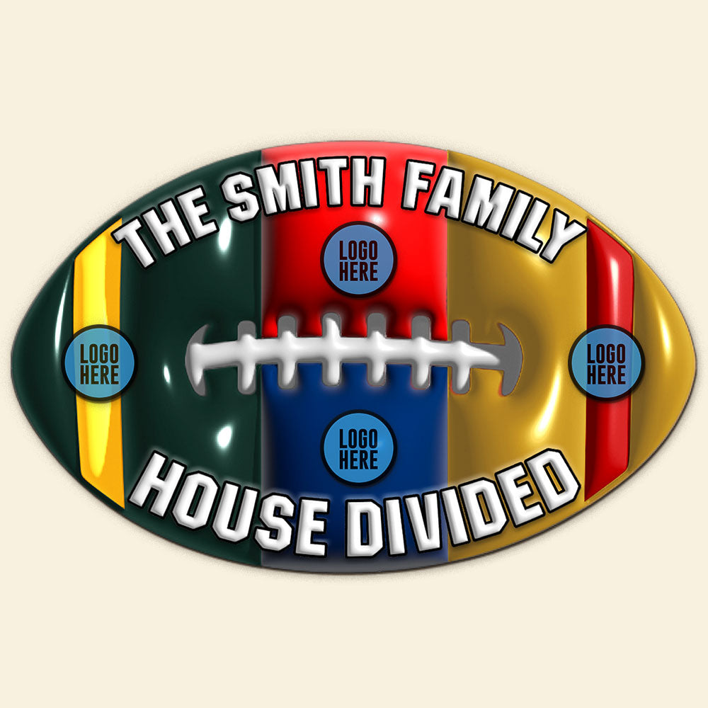 Personalized American Football House Divided Doormat Doormat PopCulturePrints