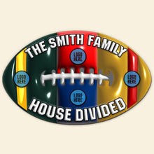 Load image into Gallery viewer, Personalized American Football House Divided Doormat Doormat PopCulturePrints
