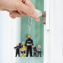 Load image into Gallery viewer, “Super Dad - The Best Gift for Every Dad!” - Personalized Keychain for Dad, Grandpa, or Papa Keychains PopCulturePrints
