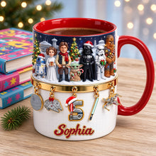 Load image into Gallery viewer, Warriors Merry Xmas In The Universe Accent Mug - Personalized Christmas Gift for Geeks and Fans
