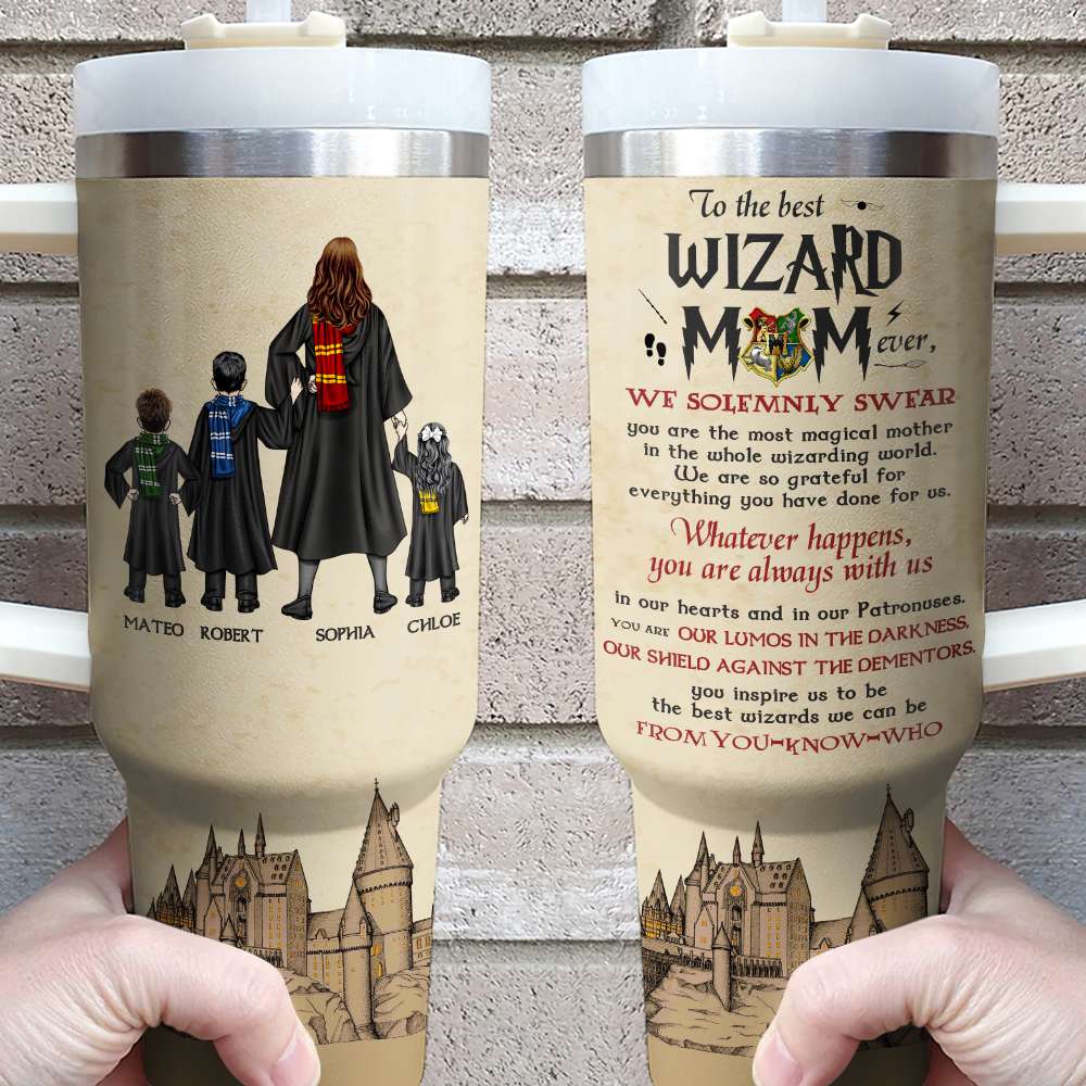 Personalized Wizardry Mom Tumbler - Magical Gift for Moms