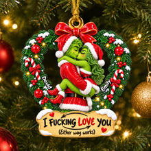 Load image into Gallery viewer, I F*CKING LOVE YOU - Kissing Couple Christmas Ornament - Personalized Gift for Couples
