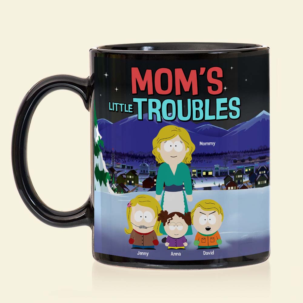 Mom's Little Troubles – Personalized Coffee Mug for Mom, Gift for Grandma, and Special Occasions Coffee Mug PopCulturePrints