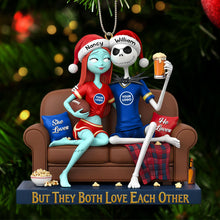 Load image into Gallery viewer, But They Both Love Each Other - Sporty Couple Christmas Ornament | Personalized Gift for Couples Ornament PopCulturePrints

