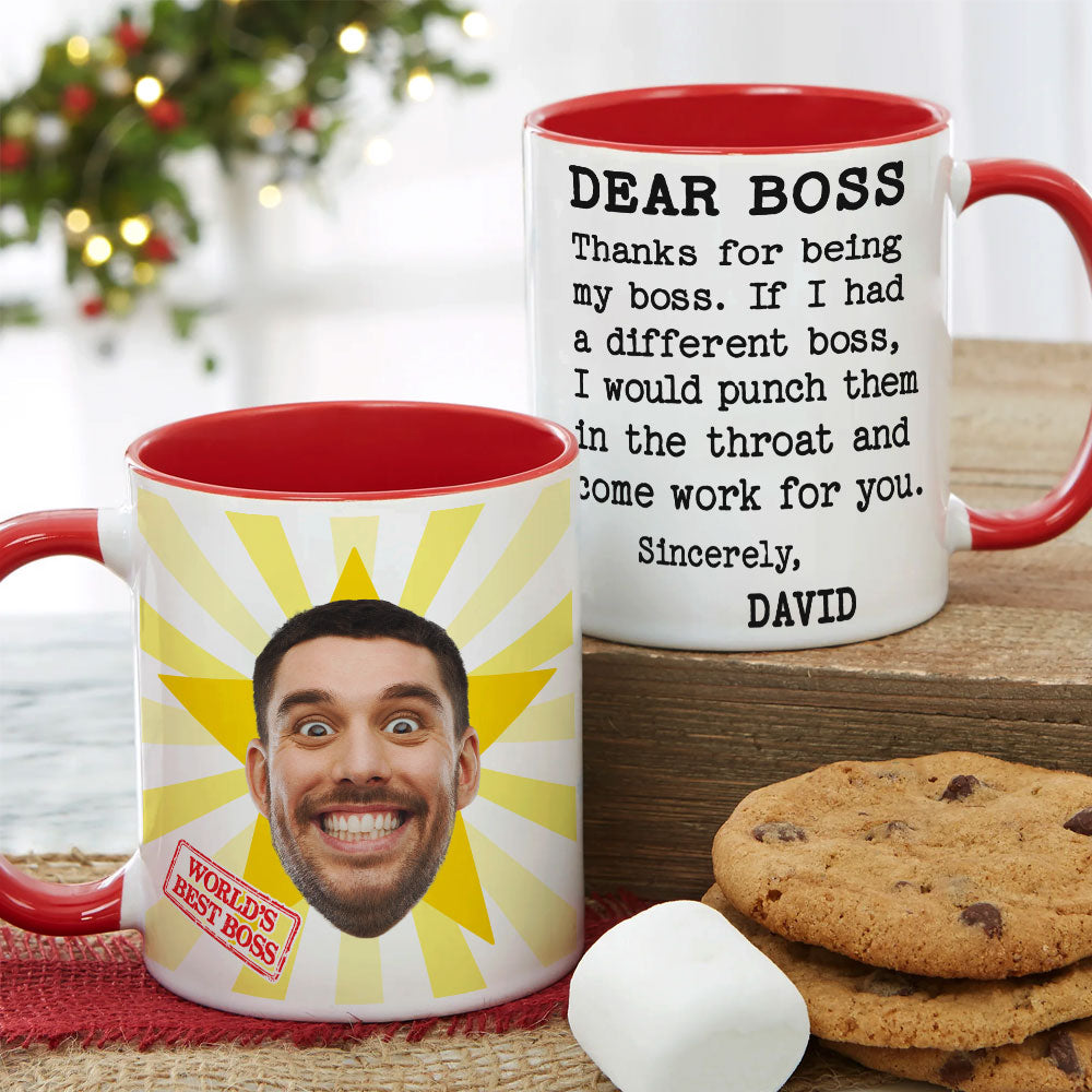 Personalized Boss Appreciation Coffee Mug - Funny Custom Photo Gift Coffee Mug PopCulturePrints