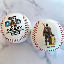Load image into Gallery viewer, “Best Dad In The Galaxy” - Personalized Baseball Gift for Dad Baseball PopCulturePrints

