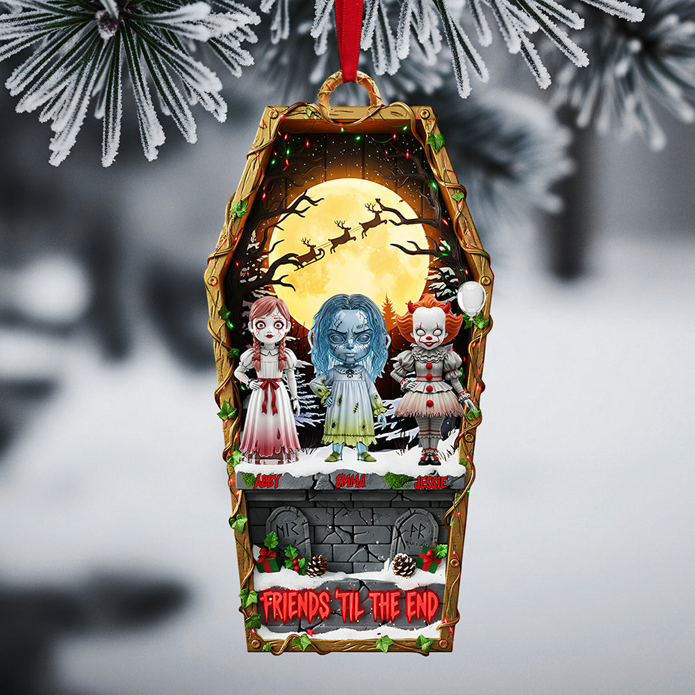 "Friends 'Til The End!" - Ghoul Gang Friendship Ornament - Personalized Gift for Friends Ornament PopCulturePrints