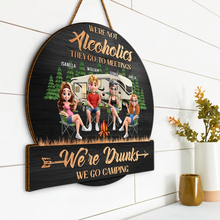 Load image into Gallery viewer, Welcome to Our Camper - Personalized Custom Shaped Wood Sign for Camping Besties Wood Shaped Sign PopCulturePrints
