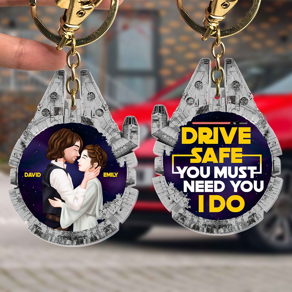 Personalized Drive Safe Keychain for Couples Keychains PopCulturePrints