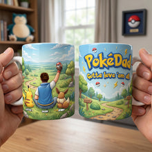 Load image into Gallery viewer, “Adventure Awaits with Your Little Ones” - Personalized Adventure Dad and Kids Coffee Mug - Perfect Gift for Dads and Grandpas Coffee Mug PopCulturePrints
