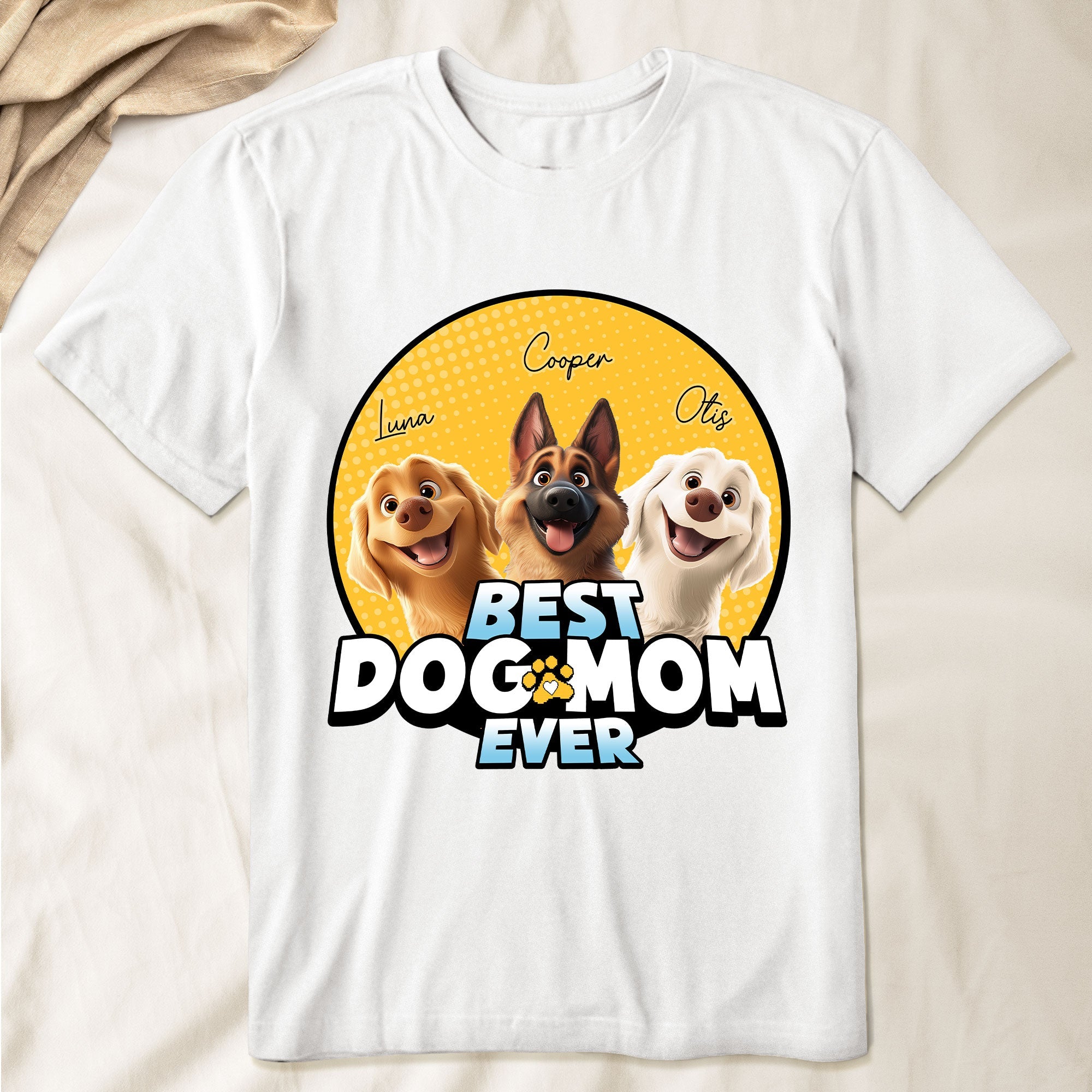 Best Dog Mom Ever - Personalized Dog Mom Shirt Shirt PopCulturePrints