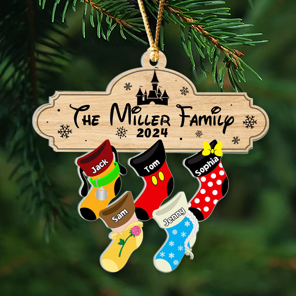 Personalized Christmas Family Stocking Ornament