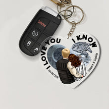 Load image into Gallery viewer, Custom &#39;I Love You, I Know&#39; Heart Keychain for Couples Keychains PopCulturePrints

