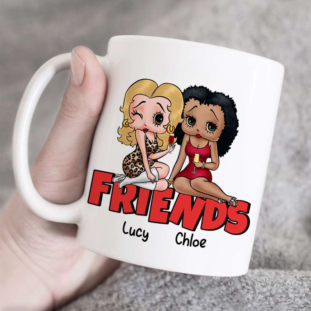Personalized Best Friend Mug - Quirky Cartoon Design Coffee Mug PopCulturePrints