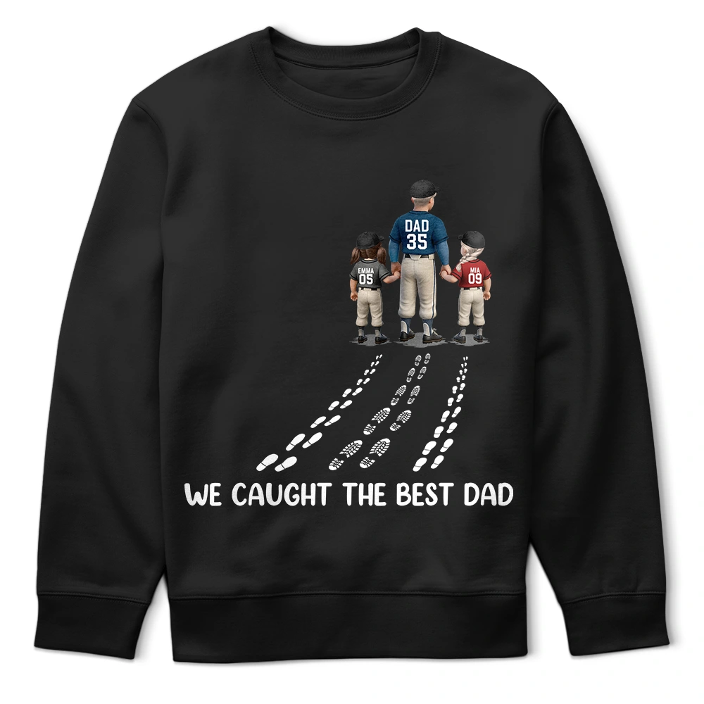 Best Dad Ever - Personalized Baseball T-Shirt T-shirt PopCulturePrints