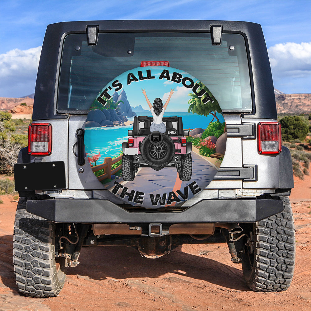 Personalized Jeep Spare Tire Cover - It's All About the Wave