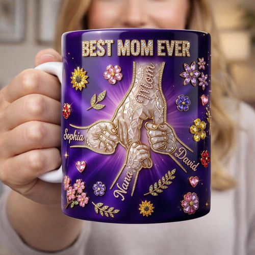 Best Mom Ever - Personalized Pinky Promise Mom Coffee Mug - Unique Gift for Mom, Grandma, or Any Special Woman Coffee Mug PopCulturePrints