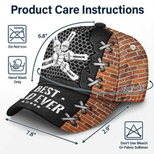 Load image into Gallery viewer, Best Dad Ever Fist Bump Silver - Personalized Classic Cap Classic Cap PopCulturePrints
