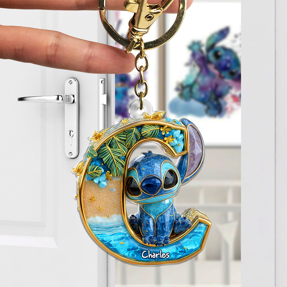 "For the Movie Buff in Your Life – Personalized Keychain with Stitch Design" Keychains PopCulturePrints