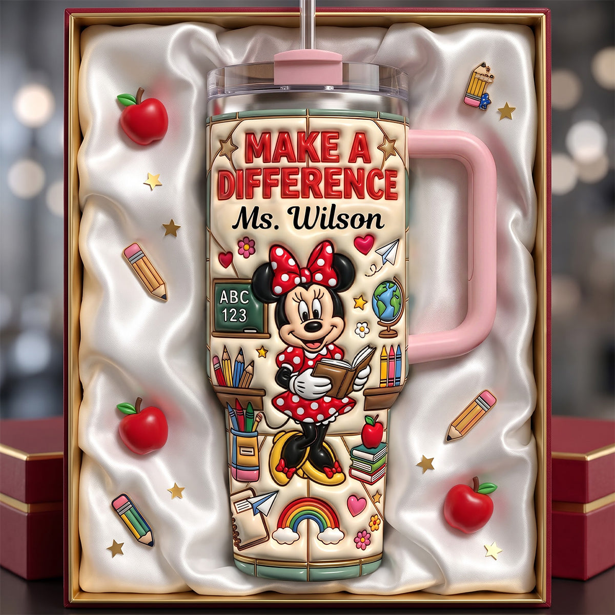 Make A Difference Teacher Tumbler - Personalized Gift for Educators