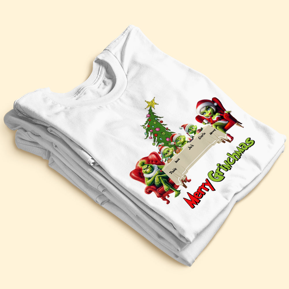 Personalized Merry Grinchmas Family Shirt