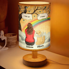 Load image into Gallery viewer, &quot;I Miss You&quot; - Personalized Fabric Lamp - Unique Gift for Dog/Cat Lovers Fabric Lamp PopCulturePrints
