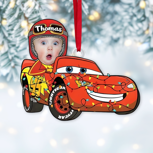 Personalized Kids' Christmas Cartoon Car Ornament Ornament PopCulturePrints