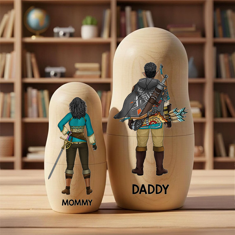 “Celebrate Your Family Adventure” - Personalized Adventure Family Nesting Dolls Wooden Nesting Dolls PopCulturePrints