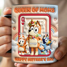 Load image into Gallery viewer, “Queen Of Moms” – Personalized Magic Coffee Mug for Moms, Grandmas, and More Coffee Mug PopCulturePrints
