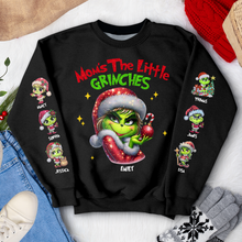 Load image into Gallery viewer, Personalized Little Grinches Christmas Hoodie for Mom
