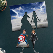Load image into Gallery viewer, Custom Superhero Couple Keyholder - Personalized Photo Gift Key Holder PopCulturePrints
