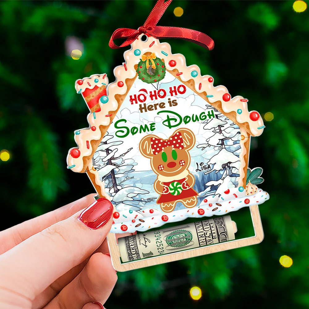 Personalized Christmas Money Holder Ornament - Here is Some Dough