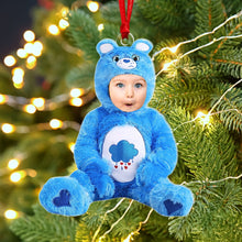 Load image into Gallery viewer, Personalized Kid&#39;s Christmas Photo Ornament - Cute Bear Costume Ornament PopCulturePrints
