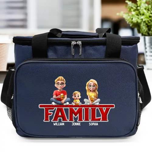 “Family: Together is Our Favorite Place to Be” - Personalized Lunch Bag - A Thoughtful Mother's Day Gift for Mom, Grandma, and Families Lunch Bag, Cooling Tote PopCulturePrints