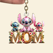 Load image into Gallery viewer, Family Love – Customizable Keychain for Mom - Perfect Gift for Moms and Grandmothers Keychains PopCulturePrints

