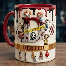 Load image into Gallery viewer, "Unleash Your Dark Side!" - Slay Party Alphabet Initial Letter Mug - Personalized Gift for Horror Fans Coffee Mug PopCulturePrints

