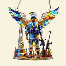 Load image into Gallery viewer, &quot;Proud to Have Served&quot; - Personalized Veteran Suncatcher - Thoughtful Gift for Veterans, Soldiers, and Loved Ones Ornament PopCulturePrints
