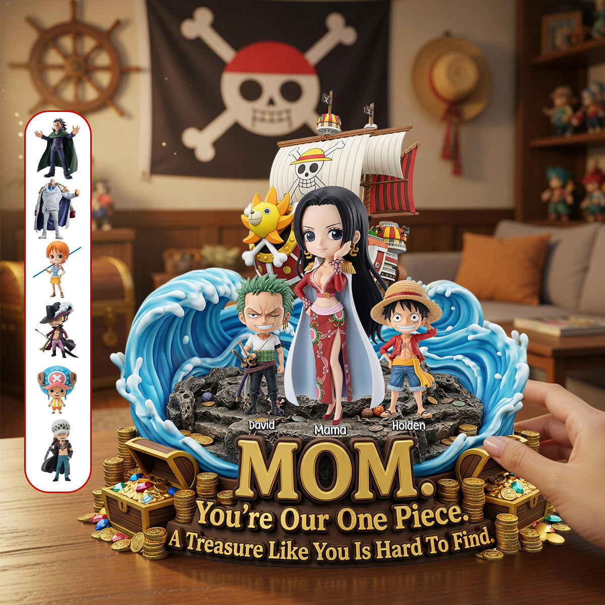 Mom, You're Our One Piece - Personalized Sea Adventure Acrylic Plaque | Gift for Mom, Grandma & Loved Ones Shaped Plaques PopCulturePrints