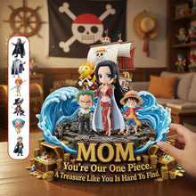Load image into Gallery viewer, Mom, You're Our One Piece - Personalized Sea Adventure Acrylic Plaque | Gift for Mom, Grandma &amp; Loved Ones Shaped Plaques PopCulturePrints
