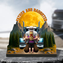 Load image into Gallery viewer, “A Dad&#39;s Love Drives Forever” - Personalized Truck Plaque - Custom Gift for Dad Shaped Plaques PopCulturePrints
