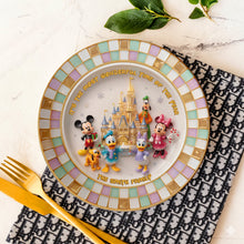 Load image into Gallery viewer, Create Memories Together: Magical Family Ceramic Round Plate - Personalized Gift For Family Ceramic Round Plate PopCulturePrints
