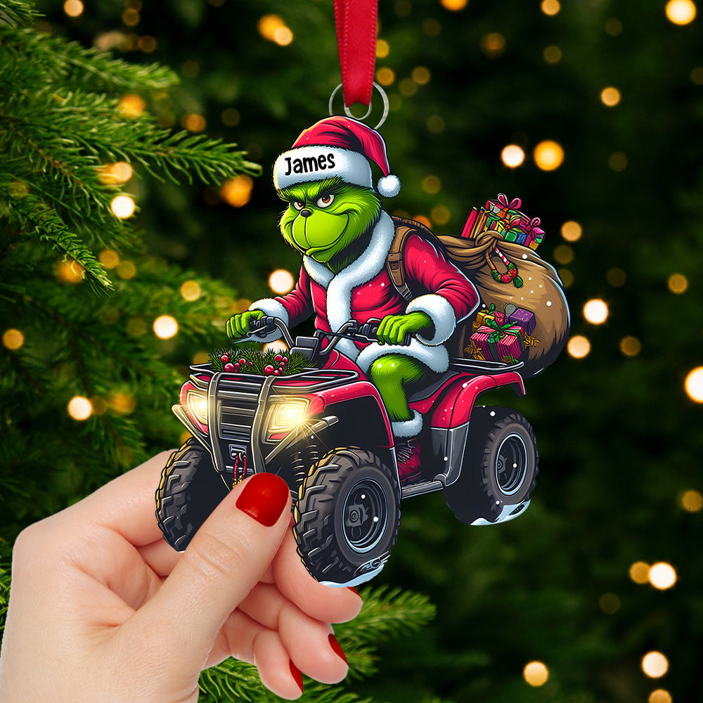 Personalized ATV Rider Christmas Ornament Ornament PopCulturePrints