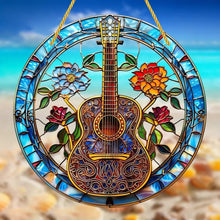 Load image into Gallery viewer, Personalized Christmas Suncatcher Ornament - Guitarist Themed Gift
