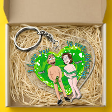 Load image into Gallery viewer, Personalized Couple Keychain - I Love You in Every Dimension Keychains PopCulturePrints
